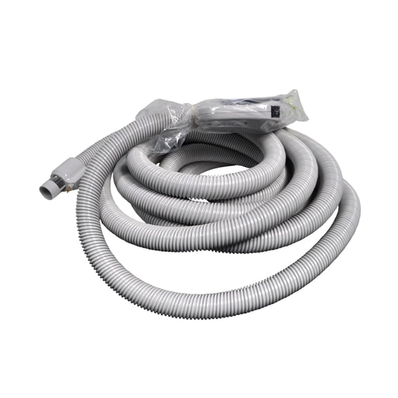 Central Vac Hose Assy 30Ft Direct Connect Dual Switching Crushproof Hose-Grey 06-1136-05
