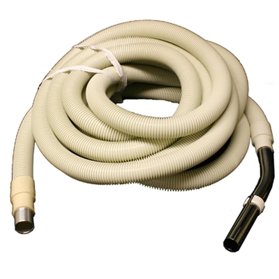 Central Vac Hose Assy w/ Ends 1 3/8 Inch x 30 Ft Crushproof-White