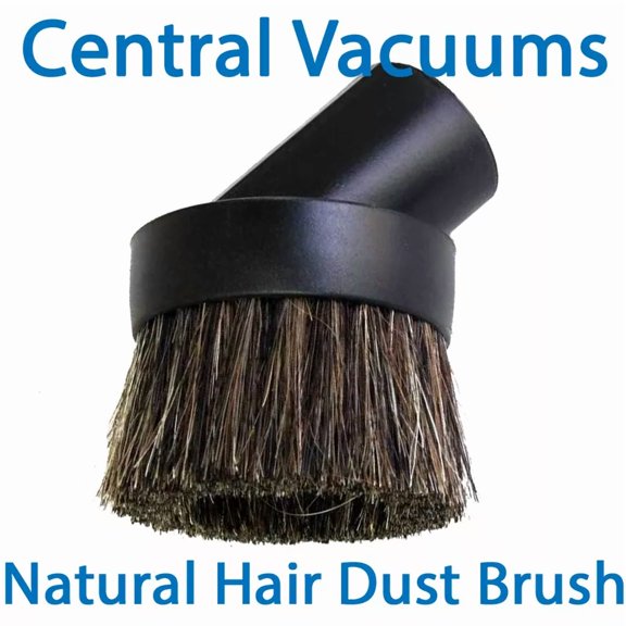 Central Vac Vacuum Dust Brush (1.25" Fits All Brands) *Natural & Nylon Bristles