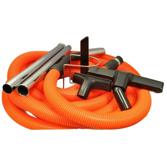 Central Vacuum Cleaner 30 Foot Garage Cleaning Attachment Hose Kit