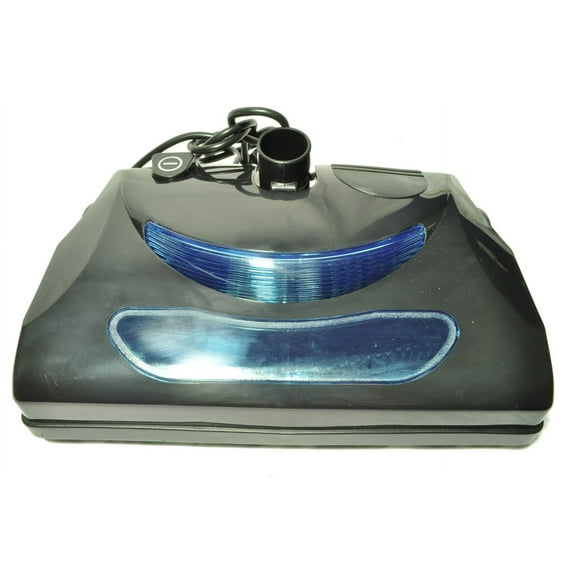 Central Vacuum Cleaner Power Nozzle, 12" wide, color black, 1 1/4" fitting, with headlight, metal brushroll, will also fit Eureka and Rainbow