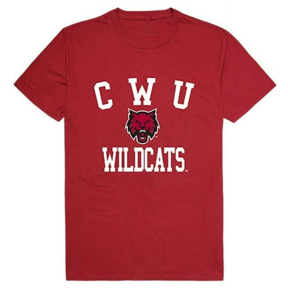 Central Washington University Men Arch T-Shirt, Cardinal - Small