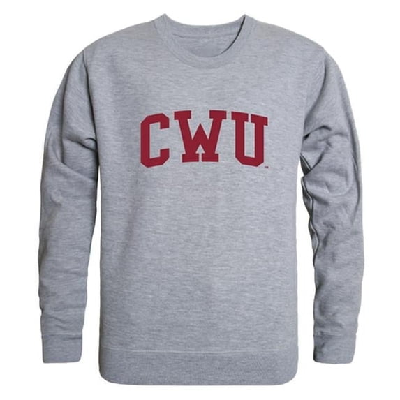 Central Washington University Men GameDay Crewneck Sweatshirt, Heather Grey - Large