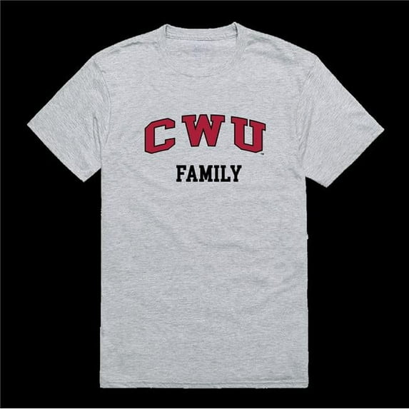 Central Washington University Wildcats Family T-Shirt, Heather Grey - Small