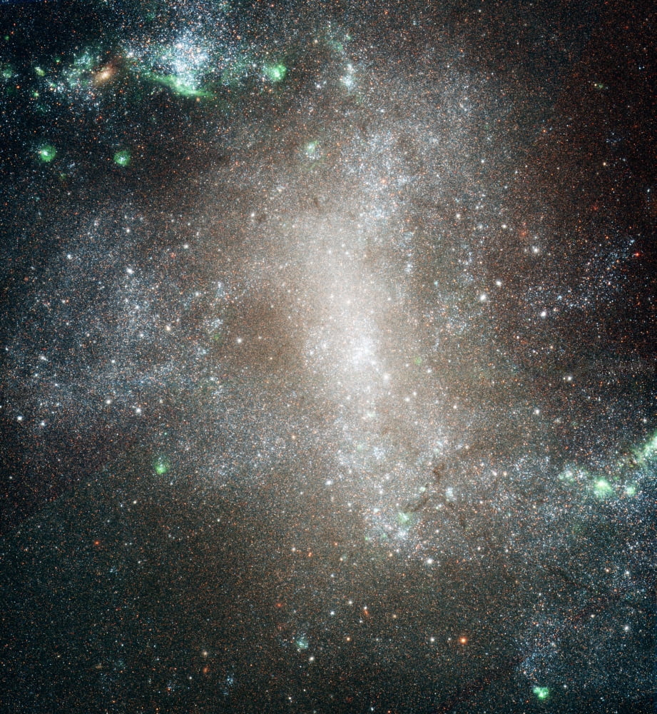 Central region of the barred spiral galaxy NGC 1313 Canvas Art - Stocktrek Images (27 x 29)