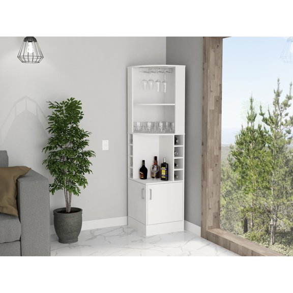 Ample concealed storage / For primary living space bar / Easy access to liquor bottles