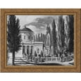 thumbnail image 1 of Centre Square and the Marble Water Works 24x20 Gold Ornate Wood Framed Canvas Art by Pavel Svinyin, 1 of 2