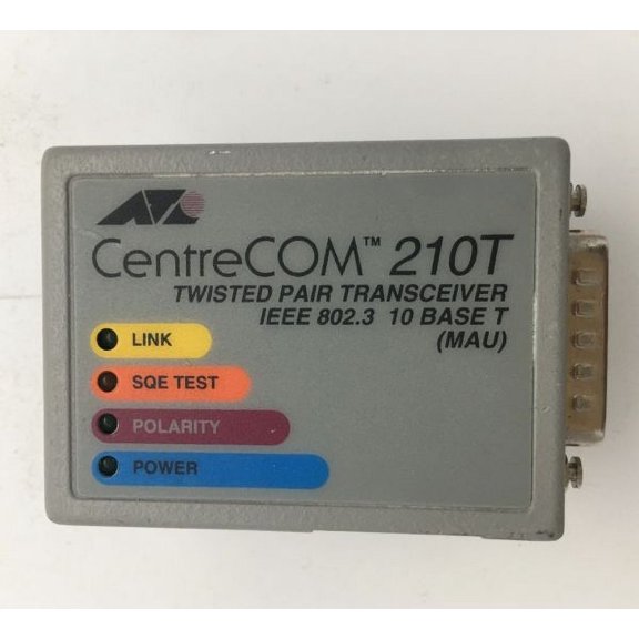 Centrecom (tm) 210t twisted pair transceiver ieee 802.3 10 base t (mau)