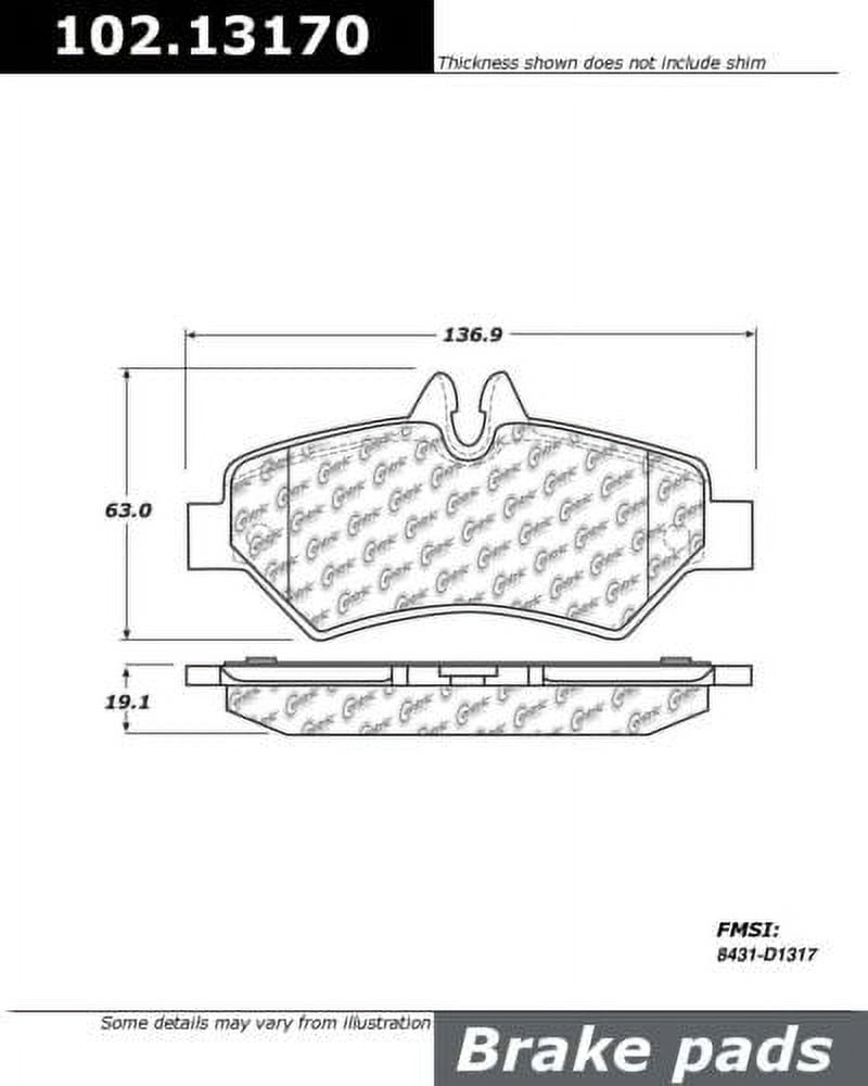 Centric 102.13170 Rear Brake Pad