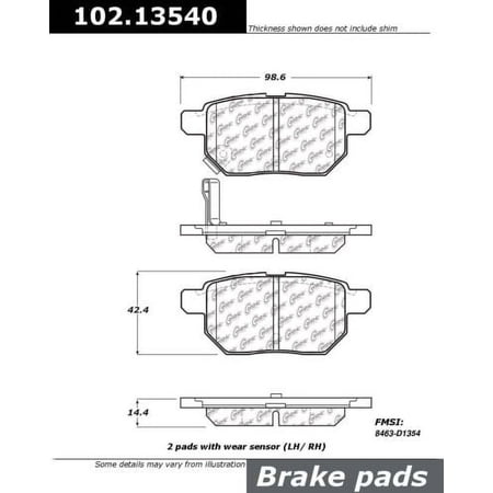 Centric 102.13540 Rear Brake Pad