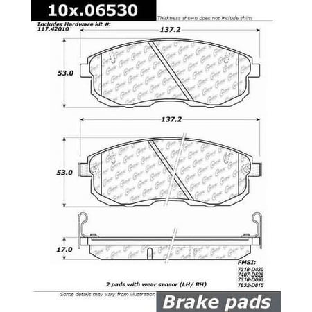 Centric (103.06530) Brake Pad, Ceramic