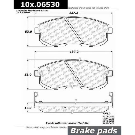 Centric (103.06530) Brake Pad, Ceramic