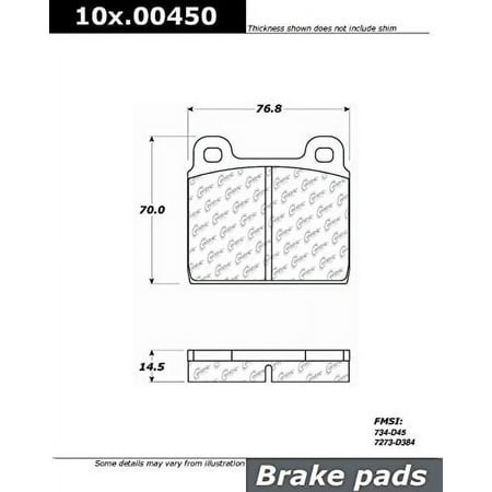 Centric 104.00450 Posi Quiet Semi Met Pads