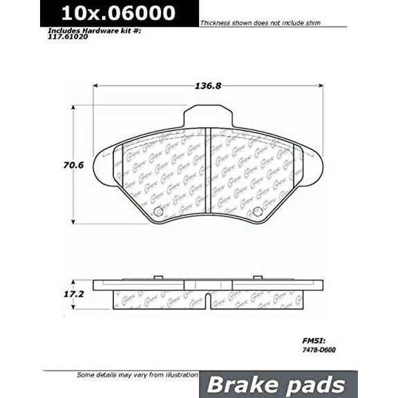 Centric 104.06000 Posi Quiet Semi Met Pads