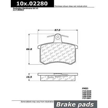 Centric 105.02280 Posi Quiet Ceramic Pads