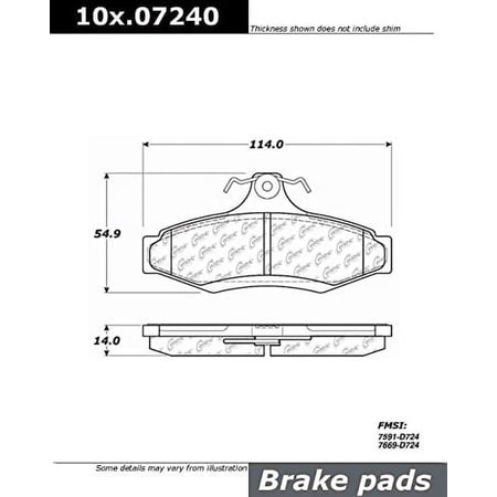 Centric 105.07240 Disc Brake Pad