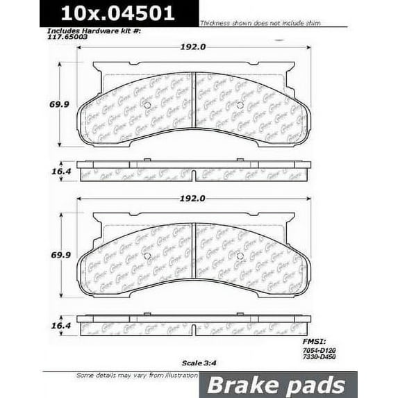 Centric 106.04501 Brake Pad Fits select: 1976-1985 FORD F250, 1976-1985 FORD F350