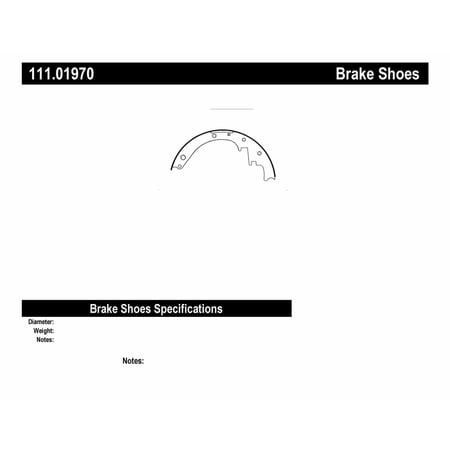 Centric 111.01970 Centric Brake Shoes