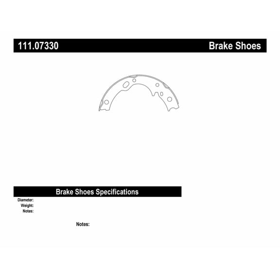 Centric (111.07330) Brake Shoe