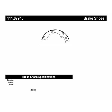 Centric 111.07940 Centric Brake Shoes
