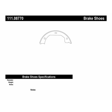Centric 111.08770 Centric Brake Shoes