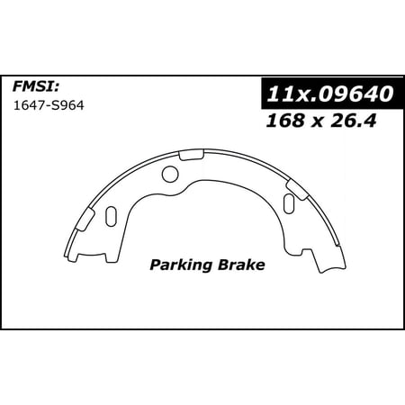 Centric Parts 111.09640 Premium Parking Centric Brake Shoes