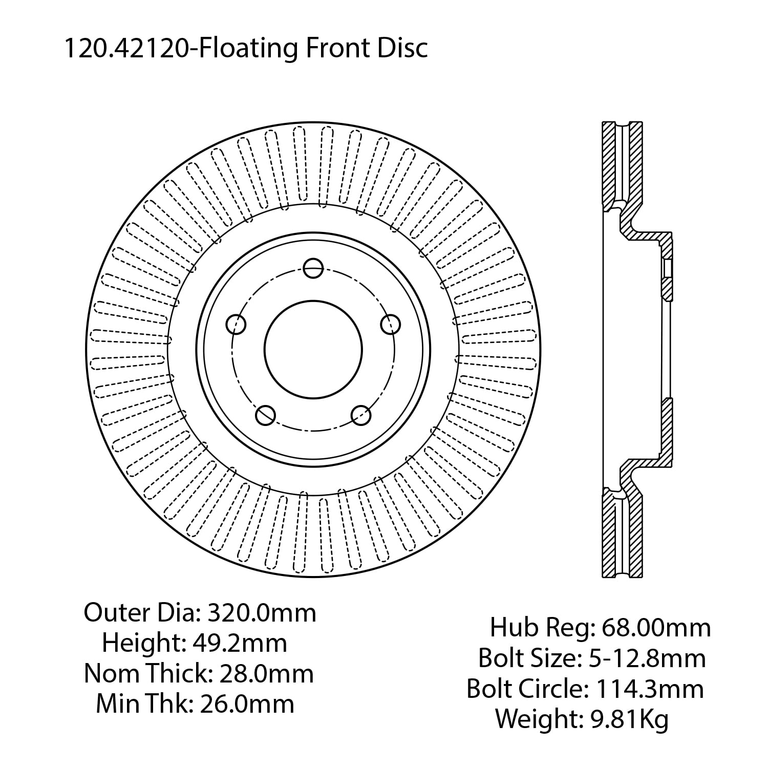 Centric (120.42120) Brake Rotor