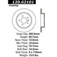 thumbnail image 1 of Centric 120.62101 Premium Brake Rotor Fits select: 2006-2011 BUICK LUCERNE, 2006 CADILLAC COMMERCIAL CHASSIS, 1 of 4