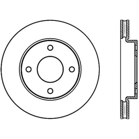 Centric 121.42106 Disc Brake Rotor Fits select: 2009-2011 NISSAN VERSA