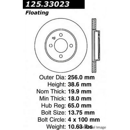 Centric 125.33023 Disc Brake Rotor Fits select: 1990-1999 VOLKSWAGEN JETTA, 1995-2002 VOLKSWAGEN CABRIO