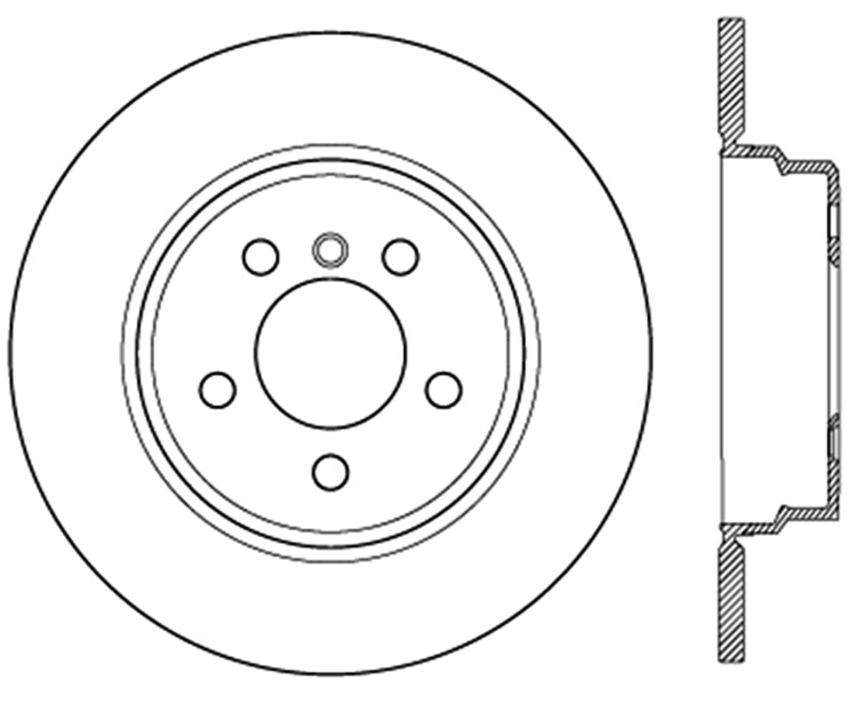 Centric 125.35113 Centric Premium High Carbon Alloy Disc Brake Rotors