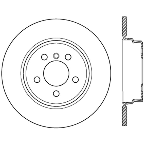 Centric 125.35113 Centric Premium High Carbon Alloy Disc Brake Rotors