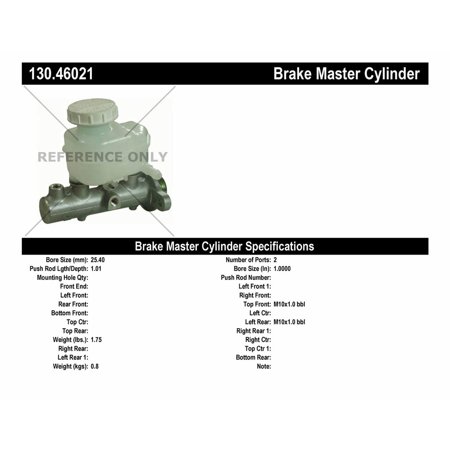 Centric 130.46021 Premium Brake Master Cylinder
