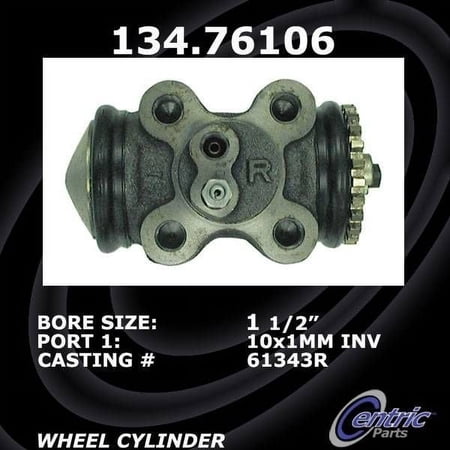 Centric 134.76106 - Premium Rear Passenger Side Forward Drum Brake Wheel Cylinder