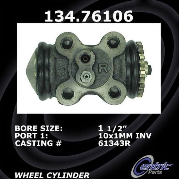 Centric 134.76106 - Premium Rear Passenger Side Forward Drum Brake Wheel Cylinder