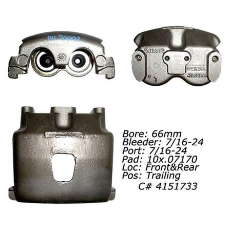 Remanufactured Centric 141.70002 Semi-Loaded Front Brake Caliper Fits select: 1997-2004 FREIGHTLINER CHASSIS