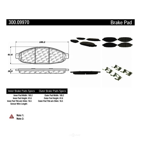 Centric (300.09970) Brake Pad with Shoe, Semi-Metallic