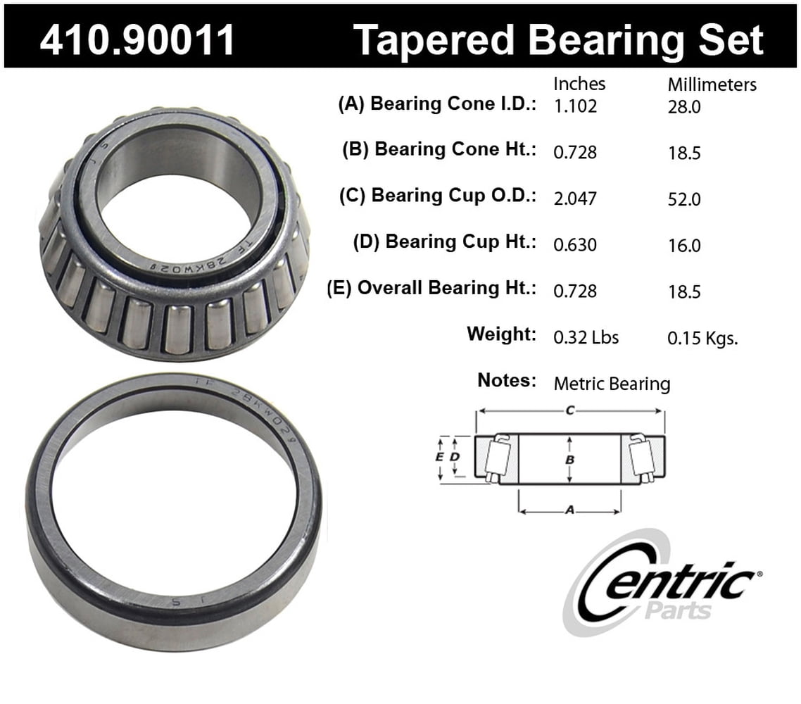 Centric 410.90011 Centric Premium Axle Shaft, Hub & Wheel Bearings Fits select: 1988-1994 HYUNDAI EXCEL, 1989-1990 DODGE COLT