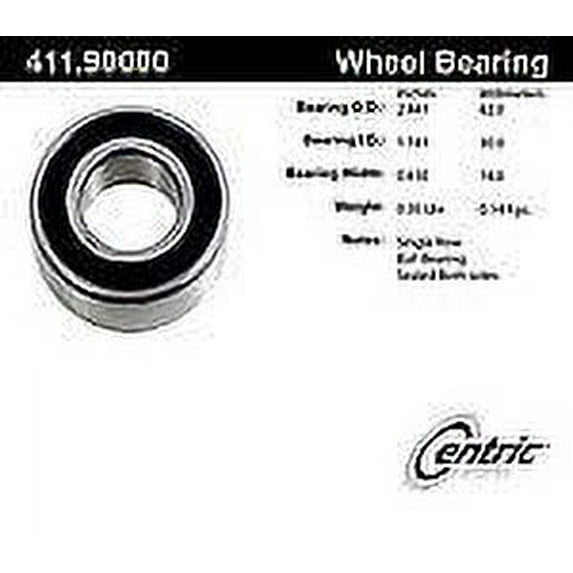 Centric 411.90000E Standard Axle Ball Bearing Fits select: 1976-1978 BMW 530, 1979-1981 BMW 528