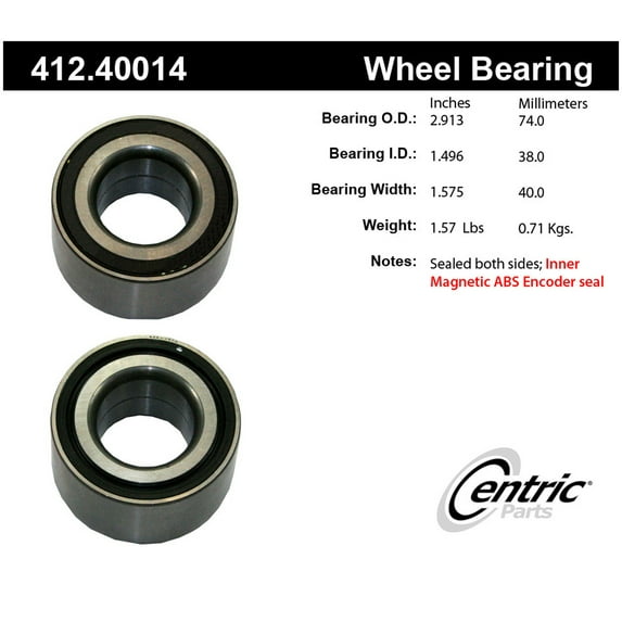 Centric 412.40014 Premium Axle Ball Bearing