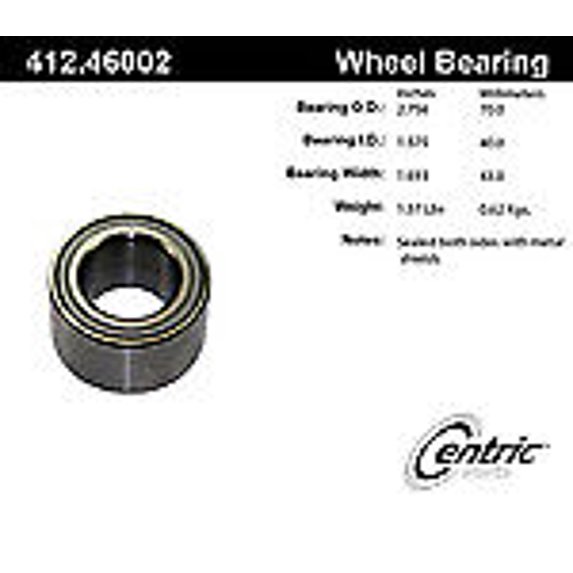 Centric 412.46002E Standard Axle Ball Bearing