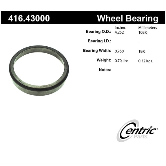 Centric 416.43000 Premium Wheel Race