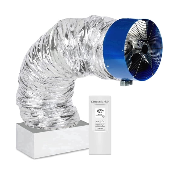 QA-Deluxe 3300 Energy Efficient Whole House Fan | Plug & Play, 2 Speed Remote with Temp & Timer Control | R5 Insulated Damper | 3300 CFM Airflow | Made in USA | Reduce Electric Bills