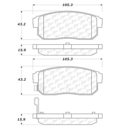 Centric Brake Pad Set, #100-08470