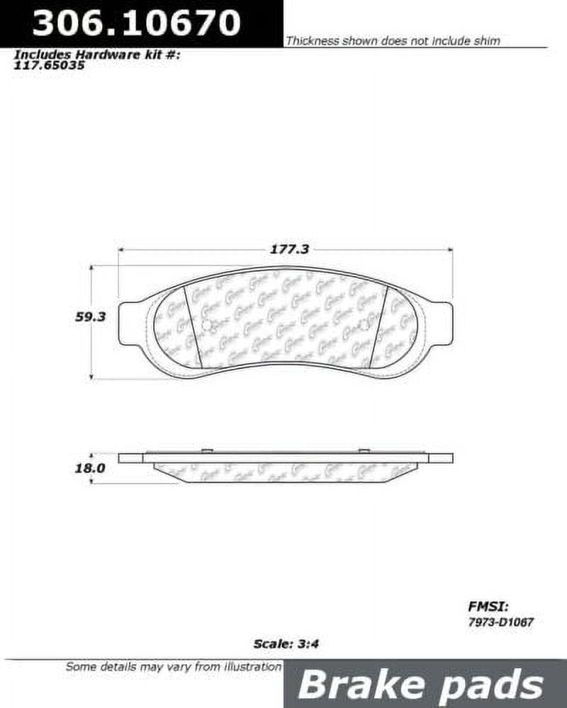 Centric Brake Pad Set, #306-10670