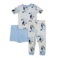 thumbnail image 1 of Centric Brands Bluey Boys' 3-Piece Pajama Set, Polyester Spandex, Ultra Soft Short Sleeve Shirt, Pajama Shorts & Pants, Sizes 4-10, 1 of 2