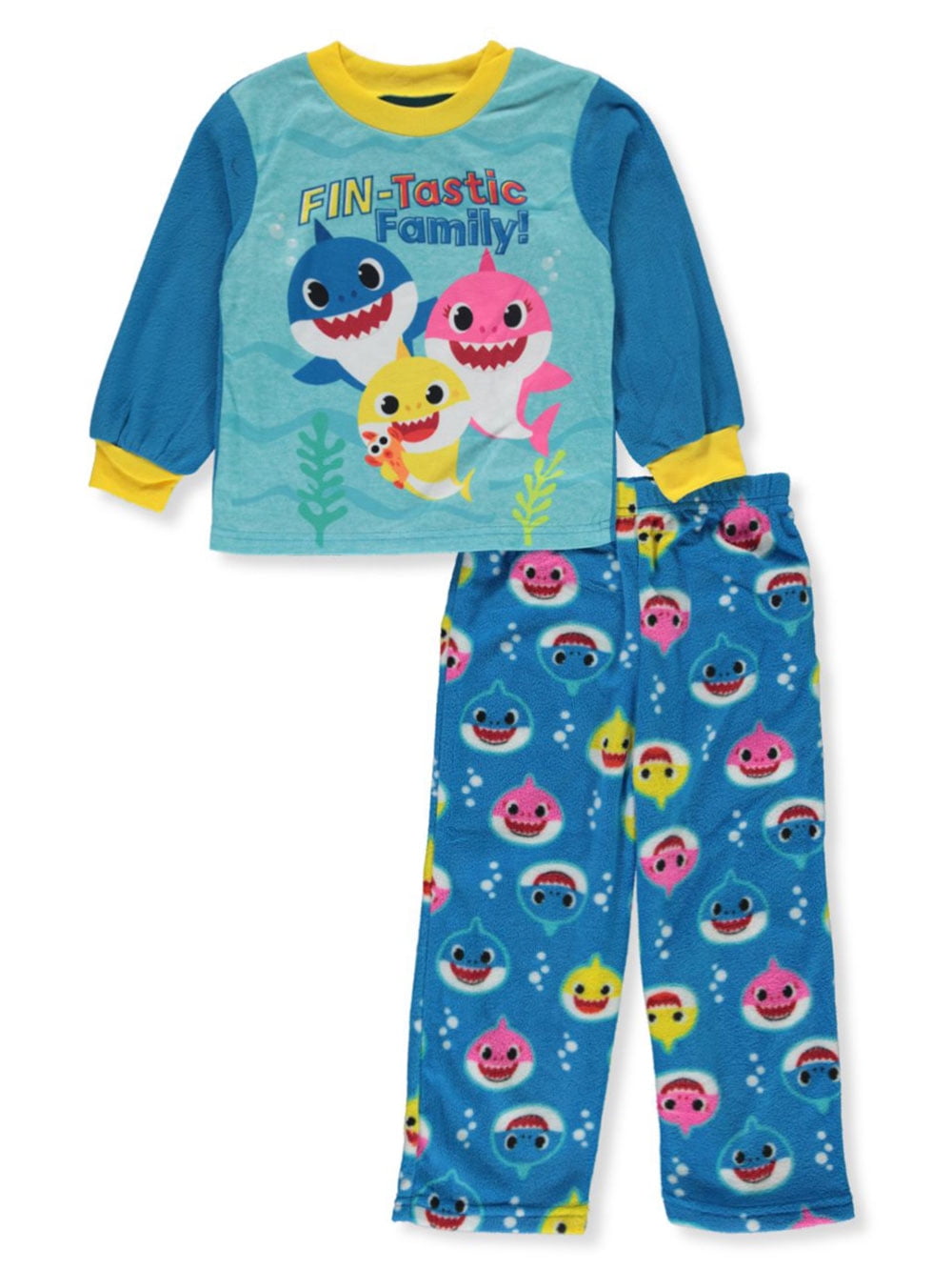 Centric Brands Boys' Baby Shark Blue Fleece FinTastic Family Toddler