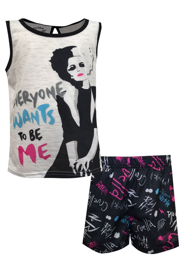 Girls Disney Cruella Movie Everyone Wants To Be Me Shortie Pajama (7/8)