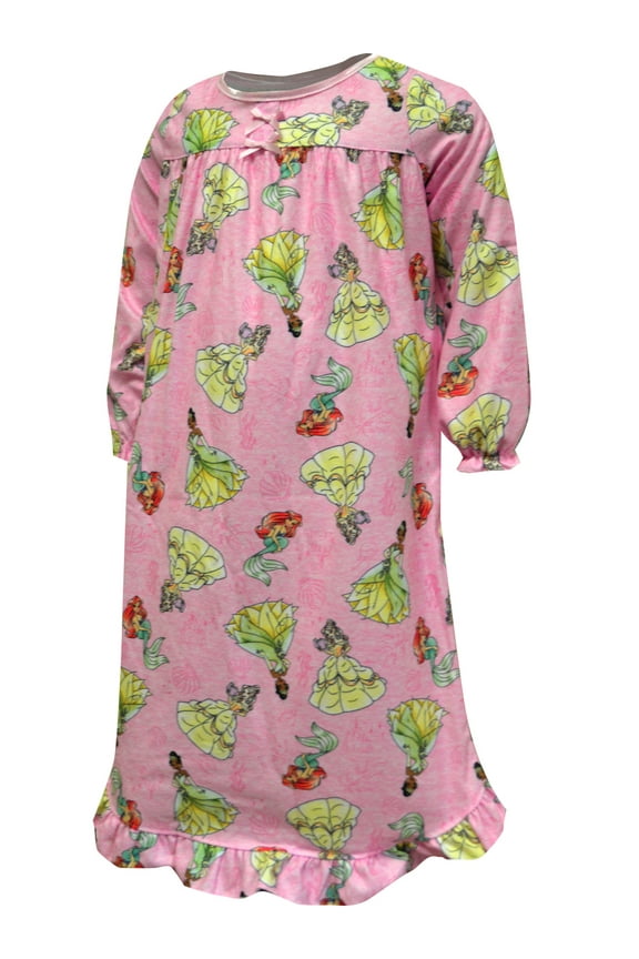 Girls Disney Princess Favorites Traditional Pink Flannel Toddler Nightgown (4T)