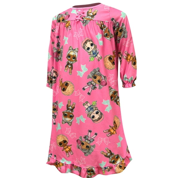Centric Brands Girls LOL Surprise Bow Time Traditional Flannel Granny Nightgown (4)